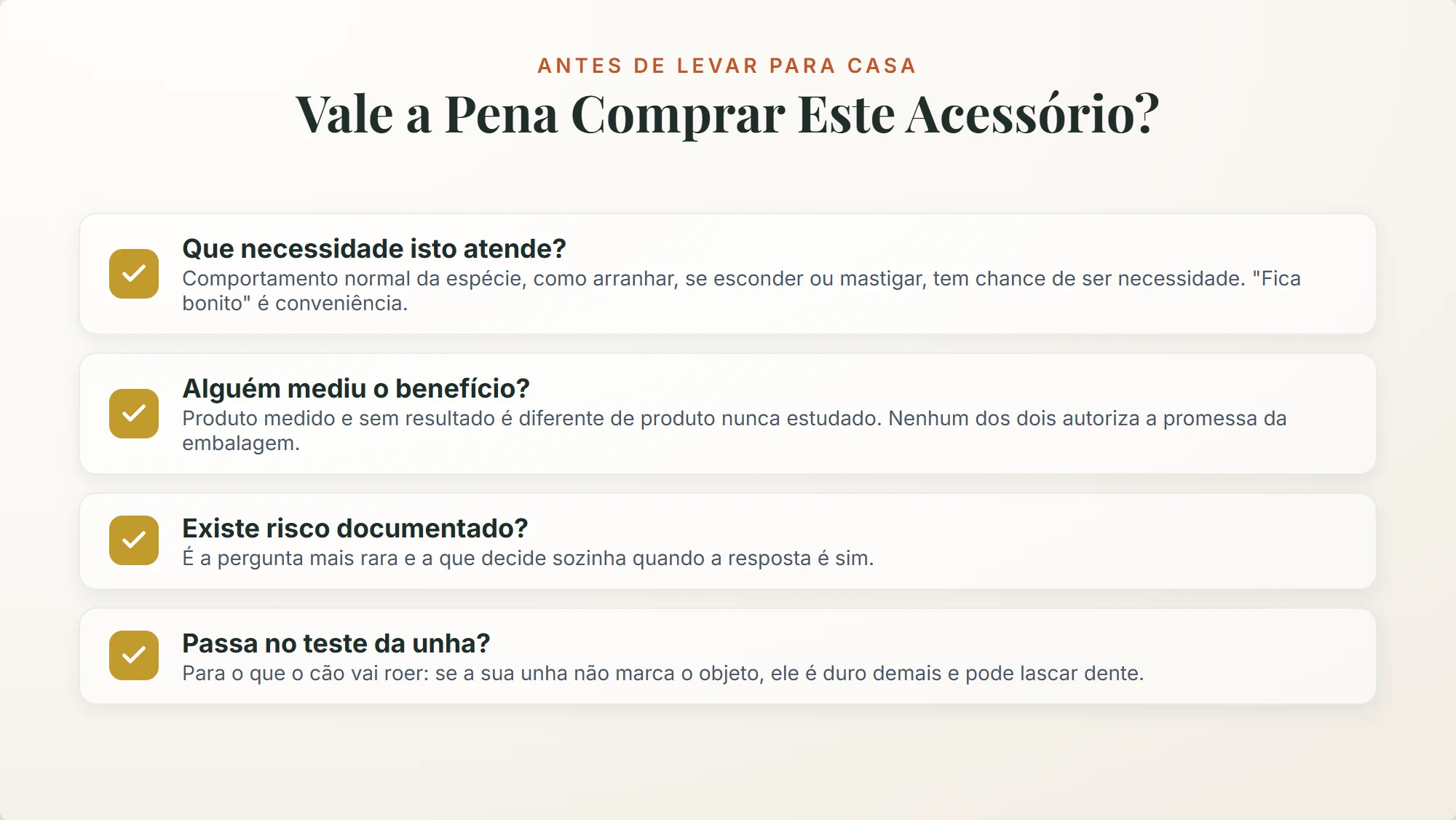 acessórios para cachorro: as três perguntas de triagem no corredor da loja e o teste da unha